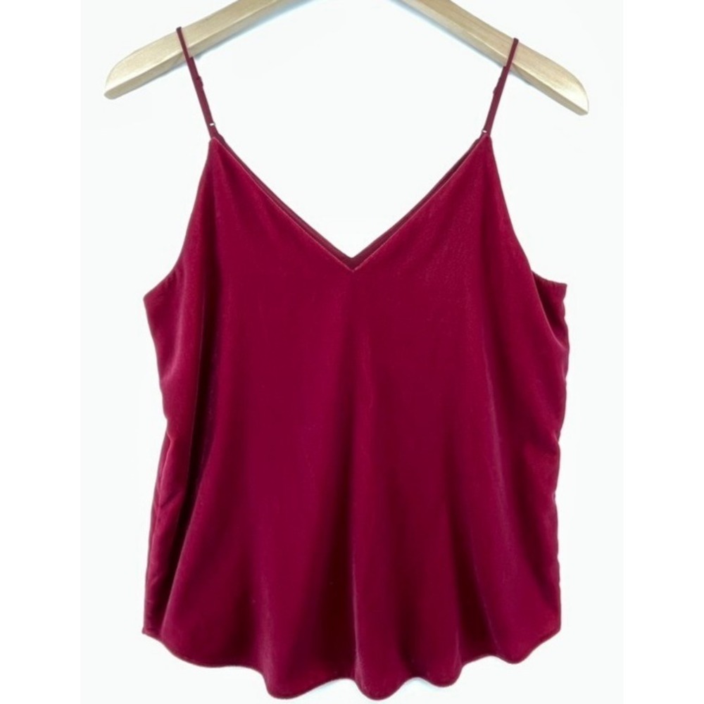 EXPRESS Cami Tank‎ Top Red Velour Skinny Straps Soft Valentine Love Vampire FLAW